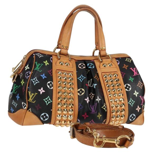 LOUIS VUITTON Monogram Multicolor Courtney MM Bag Black M45642 - Picture 1 of 16